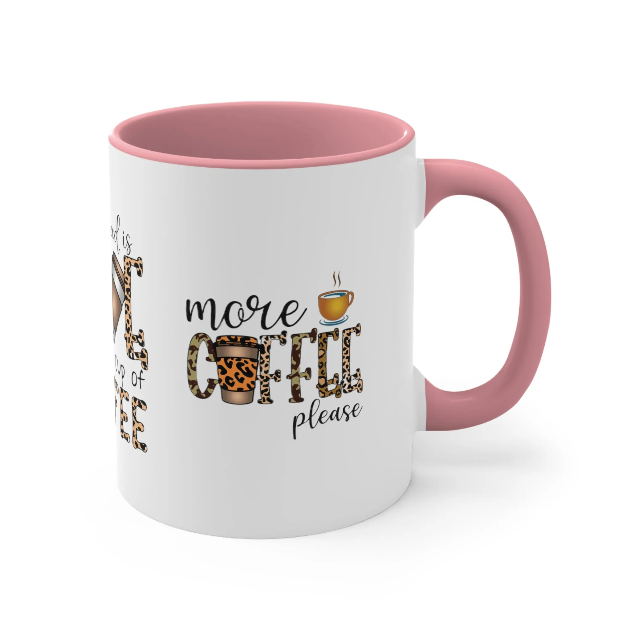 COFFEE LOVERS OFFICIAL Mug - With Color Accents - Black, Red, Pink, Blue, Navy - Mugscity 23 - Free Shipping