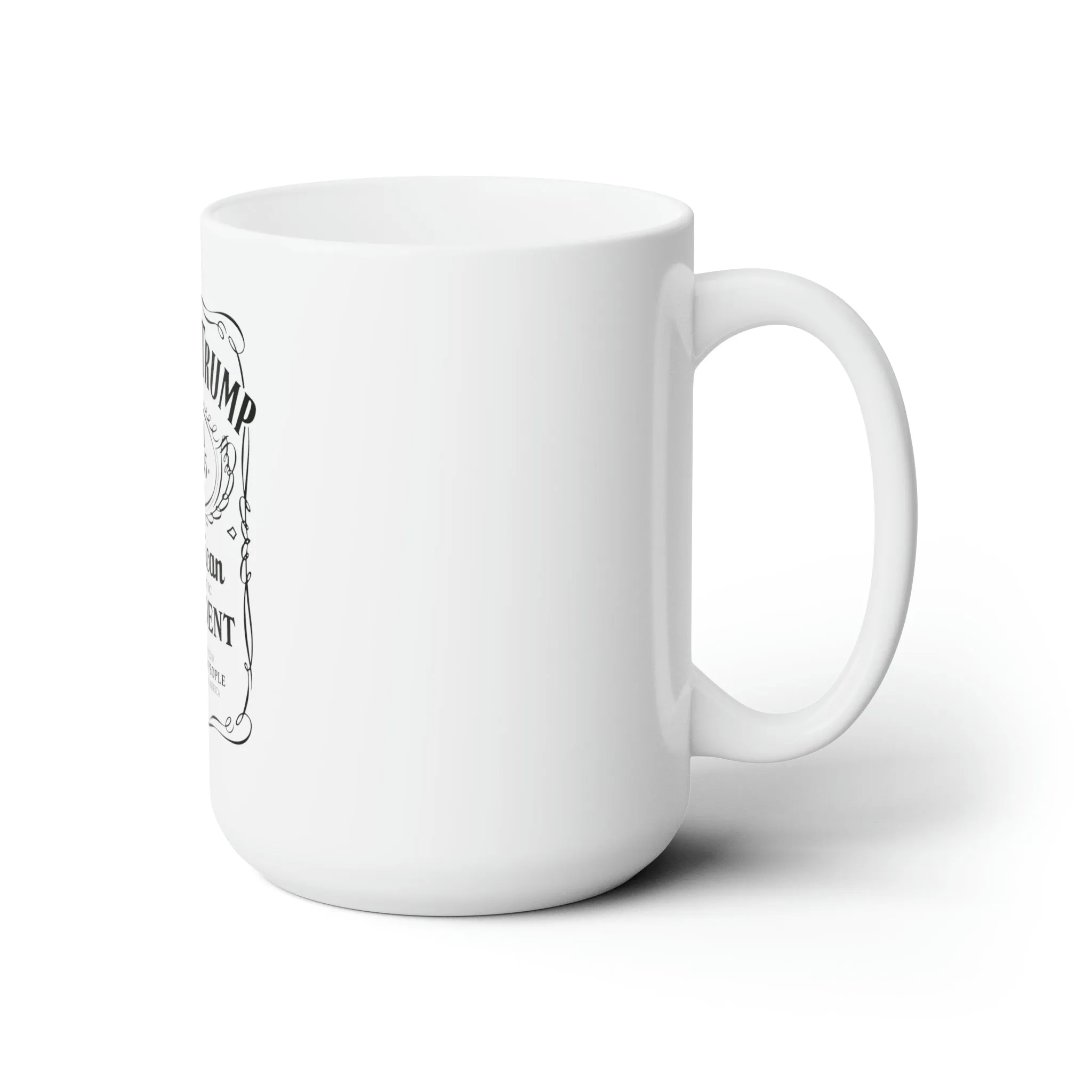 Old No 45 Trump Whiskey Label White Ceramic Mug